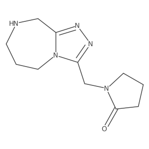 1-((6,7,8,9-Tetrahydro-5H-[1,2,4]triazolo[4,3-a][1,4]diazepin-3-yl)methyl)pyrrolidin-2-one结构式