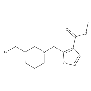 Methyl 2-((3-(hydroxymethyl)piperidin-1-yl)methyl)furan-3-carboxylate Structure