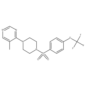 5-Methyl-4-(4-((4-(trifluoromethoxy)phenyl)sulfonyl)piperazin-1-yl)pyrimidine结构式