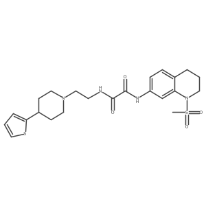 N1-(1-(methylsulfonyl)-1,2,3,4-tetrahydroquinolin-7-yl)-N2-(2-(4-(thiophen-2-yl)piperidin-1-yl)ethyl)oxalamide结构式