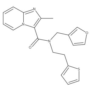 N-(furan-3-ylmethyl)-2-methyl-N-(2-(thiophen-2-yl)ethyl)imidazo[1,2-a]pyridine-3-carboxamide结构式
