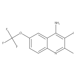 4-Amino-3-iodo-2-methyl-6-(trifluoromethoxy)quinoline结构式