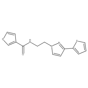 N-(2-(3-(thiophen-2-yl)-1H-pyrazol-1-yl)ethyl)thiophene-3-carboxamide Structure