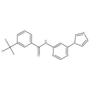 N-(6-(1H-imidazol-1-yl)pyrimidin-4-yl)-3-(trifluoromethyl)benzamide Structure