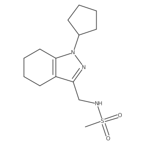 N-((1-cyclopentyl-4,5,6,7-tetrahydro-1H-indazol-3-yl)methyl)methanesulfonamide结构式