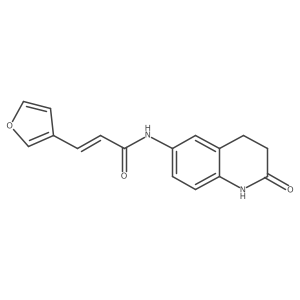 (E)-3-(furan-3-yl)-N-(2-oxo-1,2,3,4-tetrahydroquinolin-6-yl)acrylamide Structure