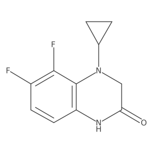 4-Cyclopropyl-5,6-difluoro-1,2,3,4-tetrahydroquinoxalin-2-one Structure
