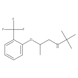 1-Propanamine, N-(1,1-dimethylethyl)-2-[2-(trifluoromethyl)phenoxy]- Structure