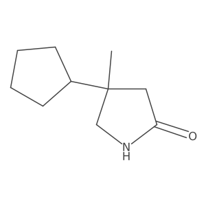 4-Cyclopentyl-4-methylpyrrolidin-2-one Structure