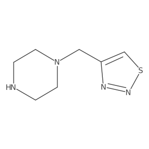4-(Piperazin-1-ylmethyl)-1,2,3-thiadiazole结构式
