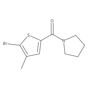 1-(5-Bromo-4-methylthiophene-2-carbonyl)pyrrolidine结构式