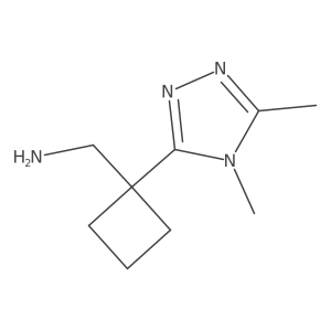 [1-(dimethyl-4H-1,2,4-triazol-3-yl)cyclobutyl]methanamine结构式