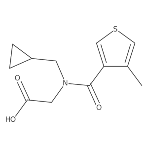 n-(Cyclopropylmethyl)-n-(4-methylthiophene-3-carbonyl)glycine Structure