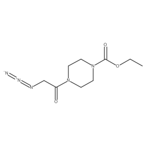 Ethyl 4-(2-azidoacetyl)piperazine-1-carboxylate结构式