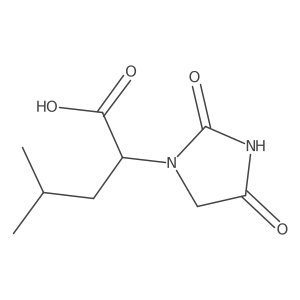 1-Imidazolidineacetic acid, I+/--(2-methylpropyl)-2,4-dioxo-, (I+/-R)-结构式