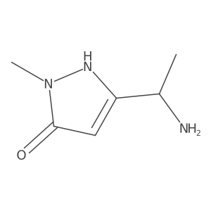 3-(1-aminoethyl)-1-methyl-1H-pyrazol-5-ol结构式