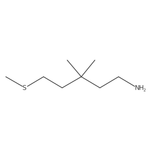 3,3-Dimethyl-5-(methylsulfanyl)pentan-1-amine Structure