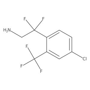 2-[4-Chloro-2-(trifluoromethyl)phenyl]-2,2-difluoroethan-1-amine Structure
