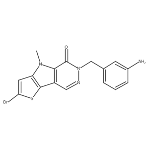 6-(3-Aminobenzyl)-2-bromo-4-methyl-4H-thieno[2',3':4,5]pyrrolo[2,3-d]pyridazin-5(6H)-one Structure