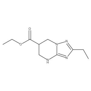 ethyl 2-ethyl-4H,5H,6H,7H-[1,2,4]triazolo[1,5-a]pyrimidine-6-carboxylate结构式
