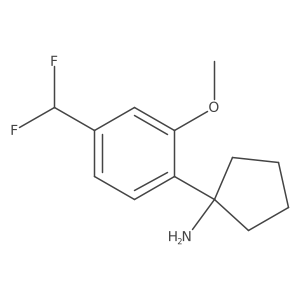 Cyclopentanamine, 1-[4-(difluoromethyl)-2-methoxyphenyl]-结构式