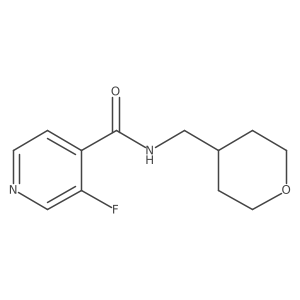 3-fluoro-N-[(oxan-4-yl)methyl]pyridine-4-carboxamide结构式
