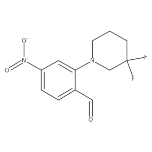 2-(3,3-Difluoropiperidin-1-yl)-4-nitrobenzaldehyde Structure