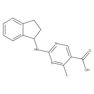 2-[(2,3-dihydro-1H-inden-1-yl)amino]-4-methylpyrimidine-5-carboxylic acid Structure