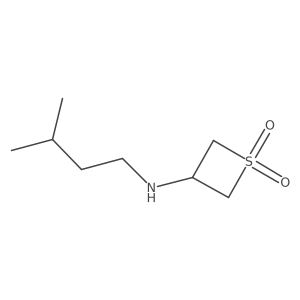 3-[(3-Methylbutyl)amino]-1lambda6-thietane-1,1-dione结构式
