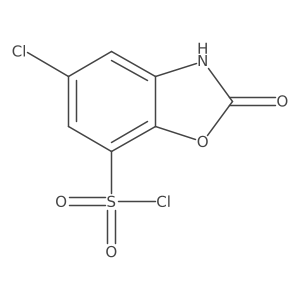 5-Chloro-2-oxo-2,3-dihydrobenzo[d]oxazole-7-sulfonyl chloride Structure