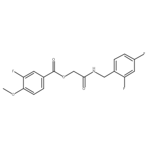 {[(2,4-Difluorophenyl)methyl]carbamoyl}methyl 3-fluoro-4-methoxybenzoate Structure