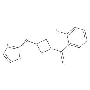(2-Fluorophenyl)(3-(thiazol-2-yloxy)azetidin-1-yl)methanone Structure