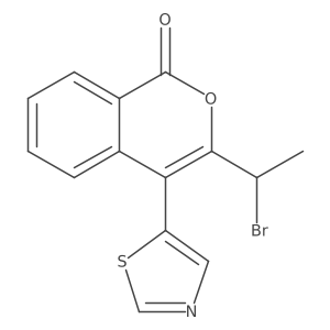 3-(1-Bromoethyl)-4-(thiazol-5-yl)-1H-isochromen-1-one结构式