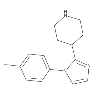 4-[1-(4-Fluorophenyl)imidazol-2-yl]piperidine结构式
