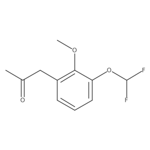 1-(3-(Difluoromethoxy)-2-methoxyphenyl)propan-2-one结构式