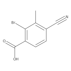 2-Bromo-4-cyano-3-methylbenzoic acid Structure