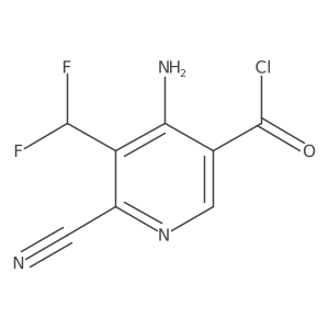 4-Amino-6-cyano-5-(difluoromethyl)nicotinoyl chloride Structure