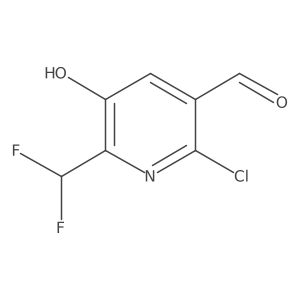2-Chloro-6-(difluoromethyl)-5-hydroxynicotinaldehyde Structure