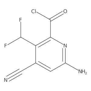 2-Pyridinecarbonyl chloride, 6-amino-4-cyano-3-(difluoromethyl)- Structure