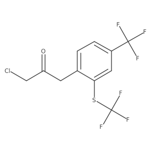 1-Chloro-3-(4-(trifluoromethyl)-2-(trifluoromethylthio)phenyl)propan-2-one Structure