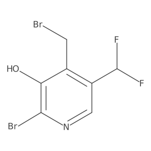 2-Bromo-4-(bromomethyl)-5-(difluoromethyl)pyridin-3-ol结构式