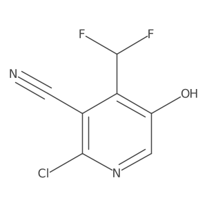 2-Chloro-4-(difluoromethyl)-5-hydroxynicotinonitrile Structure