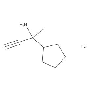 2-Cyclopentylbut-3-yn-2-amine hydrochloride结构式