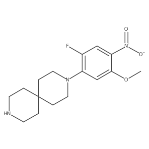 3-(2-Fluoro-5-methoxy-4-nitrophenyl)-3,9-diazaspiro[5.5]undecane Structure