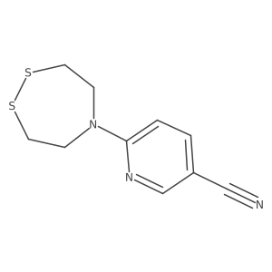 6-(1,2,5-Dithiazepan-5-yl)pyridine-3-carbonitrile Structure