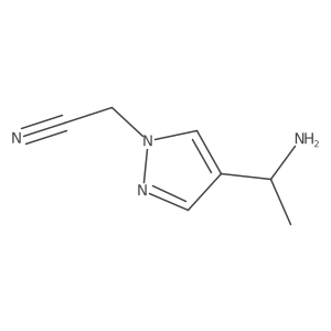 2-[4-(1-aminoethyl)-1H-pyrazol-1-yl]acetonitrile Structure