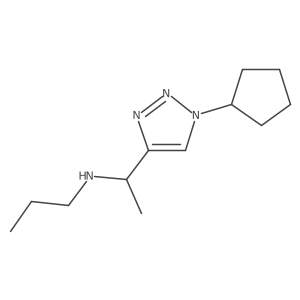 [1-(1-cyclopentyl-1H-1,2,3-triazol-4-yl)ethyl](propyl)amine结构式
