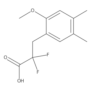 2,2-Difluoro-3-(2-methoxy-4,5-dimethylphenyl)propanoic acid Structure