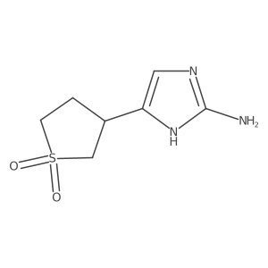 3-(2-amino-1H-imidazol-5-yl)-1lambda6-thiolane-1,1-dione结构式