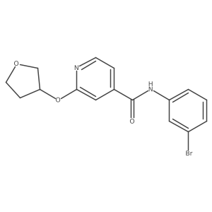 N-(3-bromophenyl)-2-((tetrahydrofuran-3-yl)oxy)isonicotinamide Structure